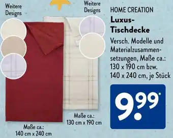 Aldi Süd HOME CREATION Luxus Tischdecke Angebot