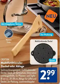 Aldi Süd CROFTON Multifunktionaler Deckel oder Ablage Angebot
