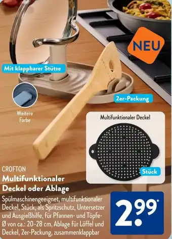 Aldi Süd CROFTON Multifunktionaler Deckel oder Ablage Angebot