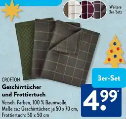 Aldi Süd CROFTON Geschirrtücher und Frottiertuch Angebot