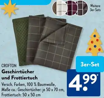 Aldi Süd CROFTON Geschirrtücher und Frottiertuch Angebot