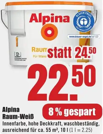 B1 Discount Baumarkt Alpina Raum-Weiß Angebot