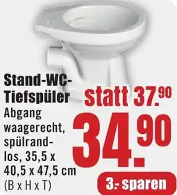 B1 Discount Baumarkt Stand-WC Tiefspüler Angebot