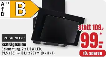 B1 Discount Baumarkt Respekta Schräghaube Angebot