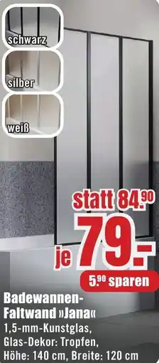 B1 Discount Baumarkt Badewannen Faltwand Jana Angebot