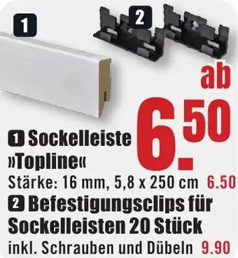 B1 Discount Baumarkt Sockelleiste Topline Angebot