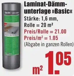 B1 Discount Baumarkt Laminat-Dämmunterlage Basic Angebot