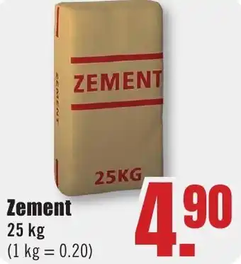 B1 Discount Baumarkt Zement Angebot