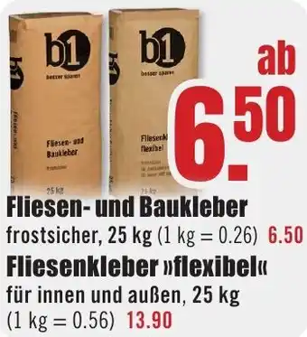 B1 Discount Baumarkt b1 Fliesen- und Baukleber Angebot