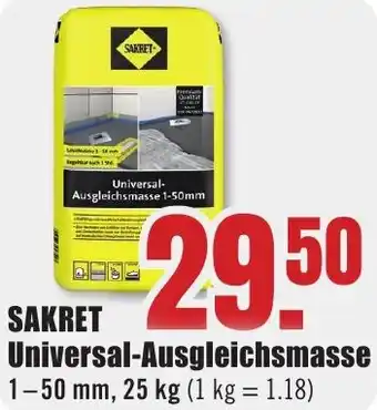 B1 Discount Baumarkt SAKRET Universal-Ausgleichsmasse Angebot