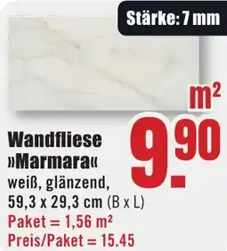 B1 Discount Baumarkt Wandfliese Marmara Angebot