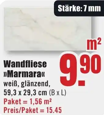B1 Discount Baumarkt Wandfliese Marmara Angebot