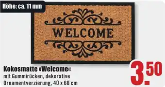 B1 Discount Baumarkt Kokosmatte Welcome Angebot