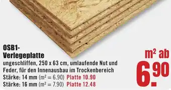 B1 Discount Baumarkt OSB1 Verlegeplatte Angebot