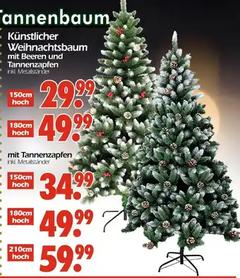 Wreesmann Künstlicher weihnachtsbaum mit beeren und tannenzapfen Angebot
