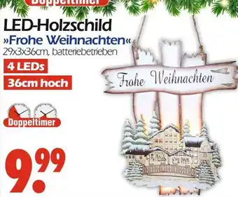 Wreesmann Led-holzschild frohe weihnachten Angebot