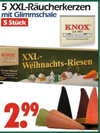 Wreesmann Knox xxl-weihnachts-riesen räucherkerzen Angebot