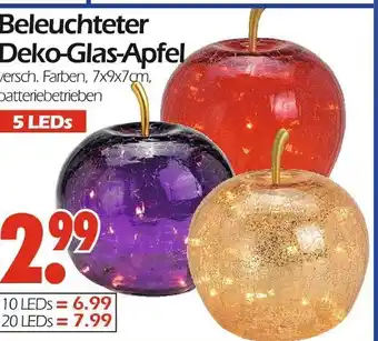 Wreesmann Beleuchteter deko-glas-apfel Angebot