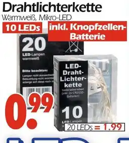 Wreesmann Drahtlichterkette warmweiß, mikro-led Angebot