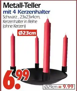 Wreesmann Metall-teller mit 4 kerzenhalter Angebot