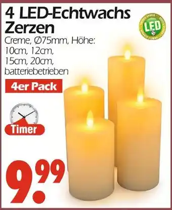 Wreesmann 4 led-echtwachskerzen Angebot