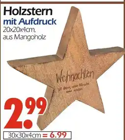 Wreesmann Holzstern mit aufdruck Angebot