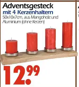 Wreesmann Adventsgesteck mit 4 kerzenhaltern Angebot