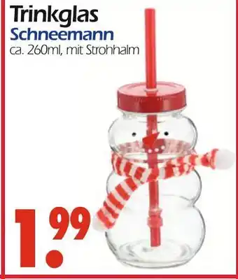 Wreesmann Trinkglas schneemann Angebot