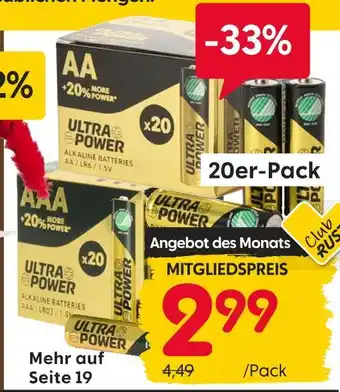 Rusta Ultra power alkaline batteries Angebot