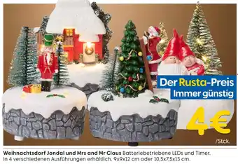 Rusta Weihnachtsdorf jondal und mrs and mr claus Angebot