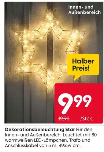 Rusta Dekorationsbeleuchtung star Angebot