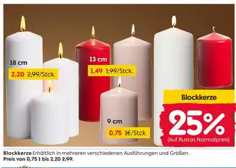 Rusta Blockkerze Angebot