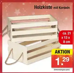 Zimmermann Holzkiste mit kordeln Angebot