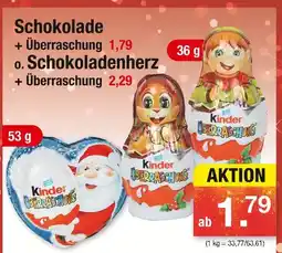 Zimmermann Kinder schokolade + überraschung Angebot