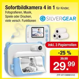 Zimmermann Silvergear sofortbildkamera 4 in 1 Angebot