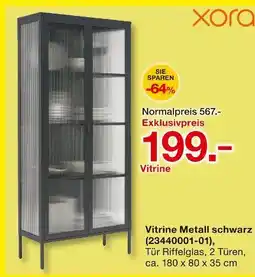 Möbelzentrum Pforzheim Xora vitrine metall schwarz Angebot