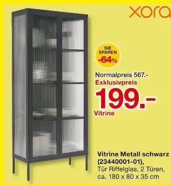 Möbelzentrum Pforzheim Xora vitrine metall schwarz Angebot