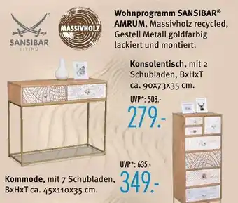 Trends Möbel Sansibar konsolentisch Angebot