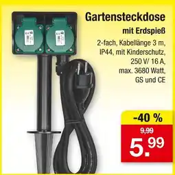 Zimmermann Gartensteckdose mit erdspieß Angebot