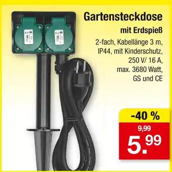 Zimmermann Gartensteckdose mit erdspieß Angebot