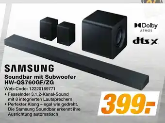 Expert Samsung soundbar mit subwoofer hw-qs760gf/zg Angebot