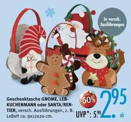 Trends Möbel Geschenktasche gnome, lebkuchenmann oder santa/rentier Angebot