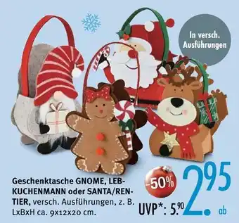 Trends Möbel Geschenktasche gnome, lebkuchenmann oder santa/rentier Angebot