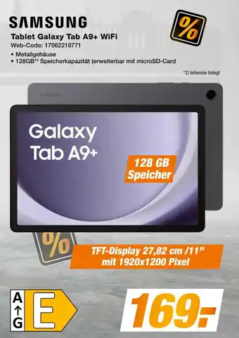 Expert Samsung tablet galaxy tab a9+ wifi Angebot
