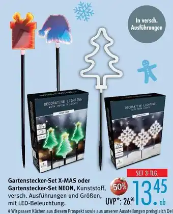 Trends Möbel Gartenstecker-set x-mas oder gartenstecker-set neon Angebot