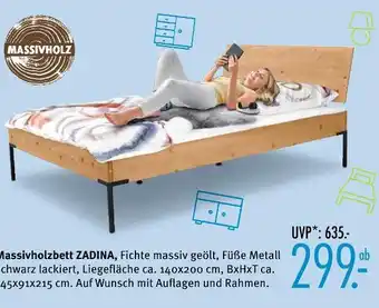 Trends Möbel Massivholz massivholzbett zadina Angebot