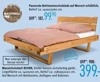 Trends Möbel Massivholz bettkastenschublade Angebot