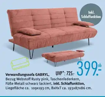 Trends Möbel Verwandlungssofa gabryl Angebot