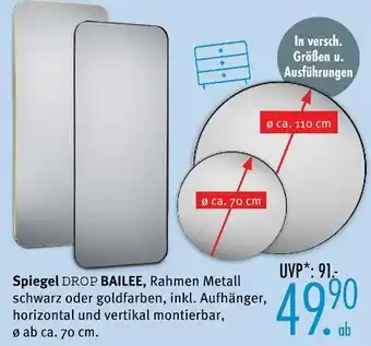 Trends Möbel Spiegel drop bailee Angebot
