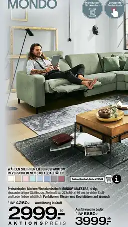 Ostermann Mondo wohnlandschaft maestra ausführung in stoff Angebot